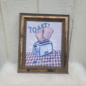 Framed kitchen art Nifty Fifties toast by charlene audrey kitchy